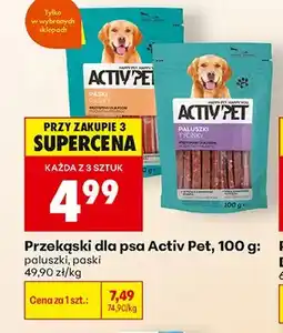 Biedronka Przekąski dla psa Activ Pet paski oferta