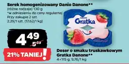 Netto Deser o smaku truskawkowym GRATKA Danone oferta