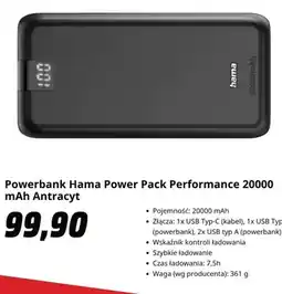 Media Markt Powerbank Hama Power Pack Performance 20000mAh oferta