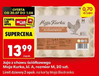 Biedronka Jaja z chowu ściółkowego Moja Kurka oferta