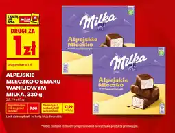 Biedronka Milka Alpejskie Mleczko o smaku waniliowym oferta