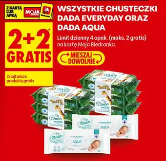 Biedronka Chusteczki dada everyday oraz dada aqua oferta