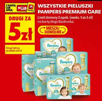 Biedronka Pieluszki Pampers Premium Care oferta