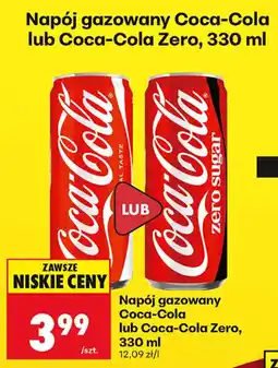 Biedronka Napój gazowany coca-cola lub coca-cola zero oferta