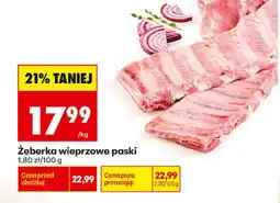 Biedronka Żeberka wieprzowe paski oferta