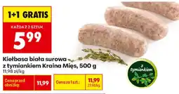 Biedronka Kiełbasa biała surowa z tymiankiem Kraina Mięs oferta