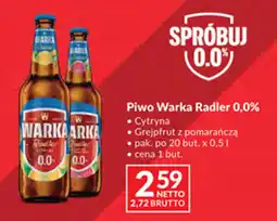 Makro Piwo Warka Radler 0,0% oferta