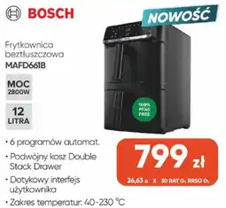 Max Elektro Frytkownica beztluszczowa Bosch MAFD661B oferta