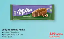 Makro Lody na patyku Milka oferta
