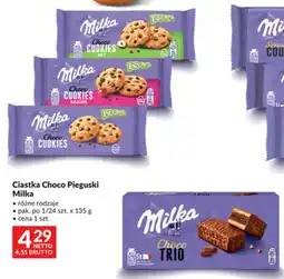 Makro Ciastka Choco Pieguski Milka oferta