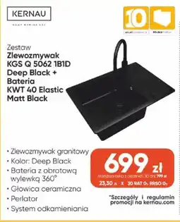 Max Elektro Zlewozmywak KGS Q 5062 1B1D Deep Black + Bateria KWT 40 Elastic Matt Black oferta