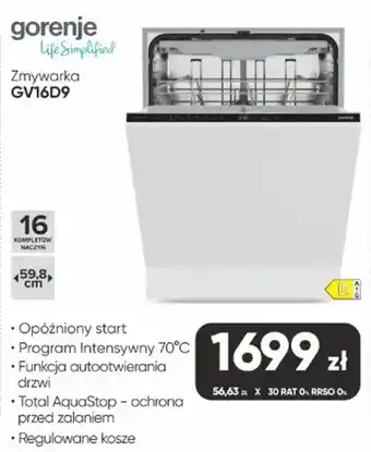 Max Elektro Zmywarka Gorenje GV16D9 oferta