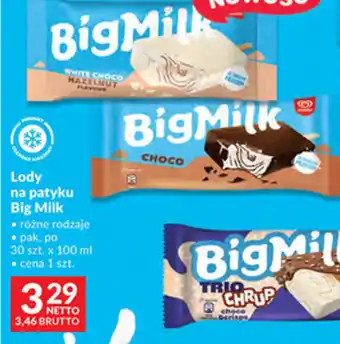 Makro Lody na patyku big milk oferta