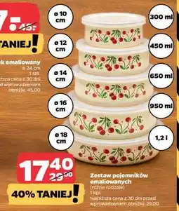 Netto Zestaw pojemników emaliowanych oferta