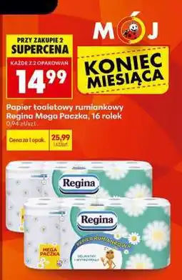 Biedronka Papier toaletowy rumiankowy Regina Mega Paczka , 16 rolek oferta