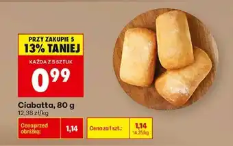 Biedronka Ciabatta 80 g oferta