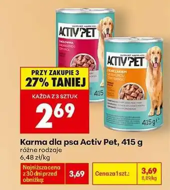 Biedronka Karma dla psa Activ Pet, 415 g oferta