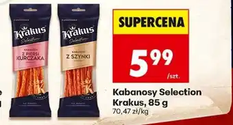 Biedronka Kabanosy Selection Krakus, 85 g oferta