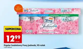 Biedronka Papier toaletowy Foxy jedwab, 10 rolek oferta