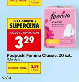 Biedronka Podpaski Femina Classic, 20 szt oferta