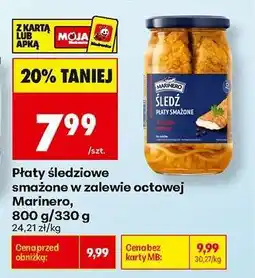 Biedronka Płaty śledziowe smażone w zalewie octowej Marinero, 800 g/330 g oferta