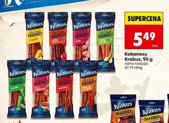 Biedronka Kabanosy Krakus, 95 g oferta