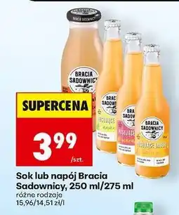 Biedronka Sok lub napój Bracia Sadownicy, 250 ml/275 ml oferta