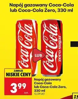 Biedronka Napój gazowany Coca-Cola lub Coca-Cola Zero, 330 ml oferta