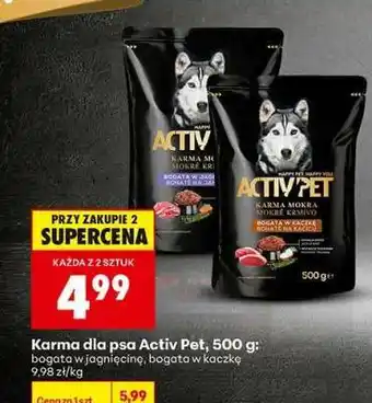 Biedronka Karma dla psa Activ Pet, 500 g oferta
