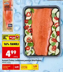 Biedronka Łosoś Coho rodzinna porcja Marinero oferta