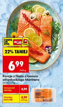 Biedronka Porcje z fileta z łososia atlantyckiego Marinero oferta