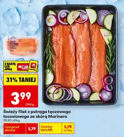 Biedronka Świeży filet z pstrąga tęczowego łososowego ze skórą Marinero oferta