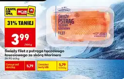 Biedronka Świeży filet z pstrąga tęczowego łososowego ze skórą Marinero oferta