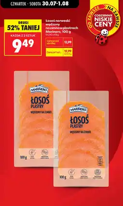 Biedronka Łosoś Plastry wędzony na zimno oferta
