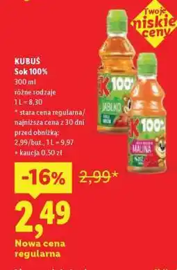 Lidl KUBUŚ Sok 100% oferta