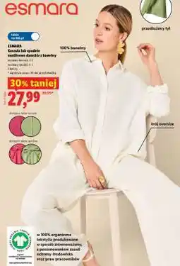 Lidl ESMARA Koszula lub spodnie muślinowe damskie z bawełny oferta