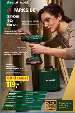 Lidl PARKSIDE Akumulatorowa wiertarko-wkrętarka oferta