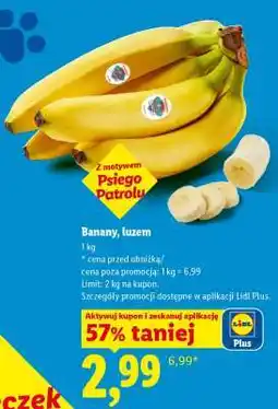Lidl Banany luzem oferta