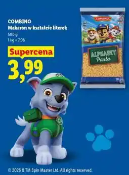 Lidl COMBINO Makaron w kształcie literek oferta