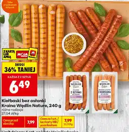 Biedronka Kiełbaski bez osłonki Kraina Wędlin Nature oferta