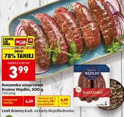 Biedronka Kaszanka wieprzowa Kraina Wędlin oferta