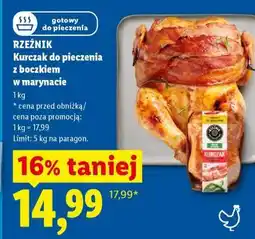 Lidl RZEŹNIK Kurczak do pieczenia z boczkiem w marynacie oferta
