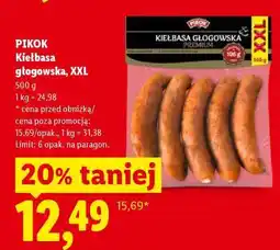 Lidl PIKOK Kiełbasa głogowska, XXL oferta