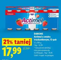 Lidl Actimel o smaku truskawkowym, 12-pak oferta