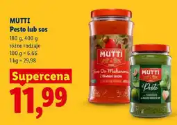 Lidl MUTTI Pesto lub sos oferta
