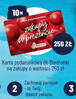 Biedronka Karta podarunkowa do Biedronki oferta