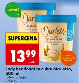Biedronka Lody bez dodatku cukru Marletto oferta