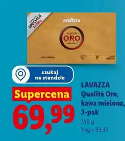 Lidl LAVAZZA Qualità Oro, kawa mielona, 3-pak oferta