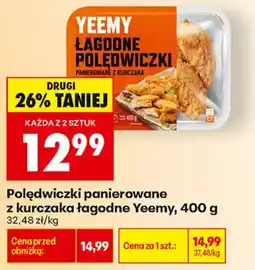 Biedronka Polędwiczki panierowane z kurczaka łagodne Yeemy oferta