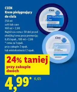 Lidl CIEN Krem pielęgnujący do ciała oferta